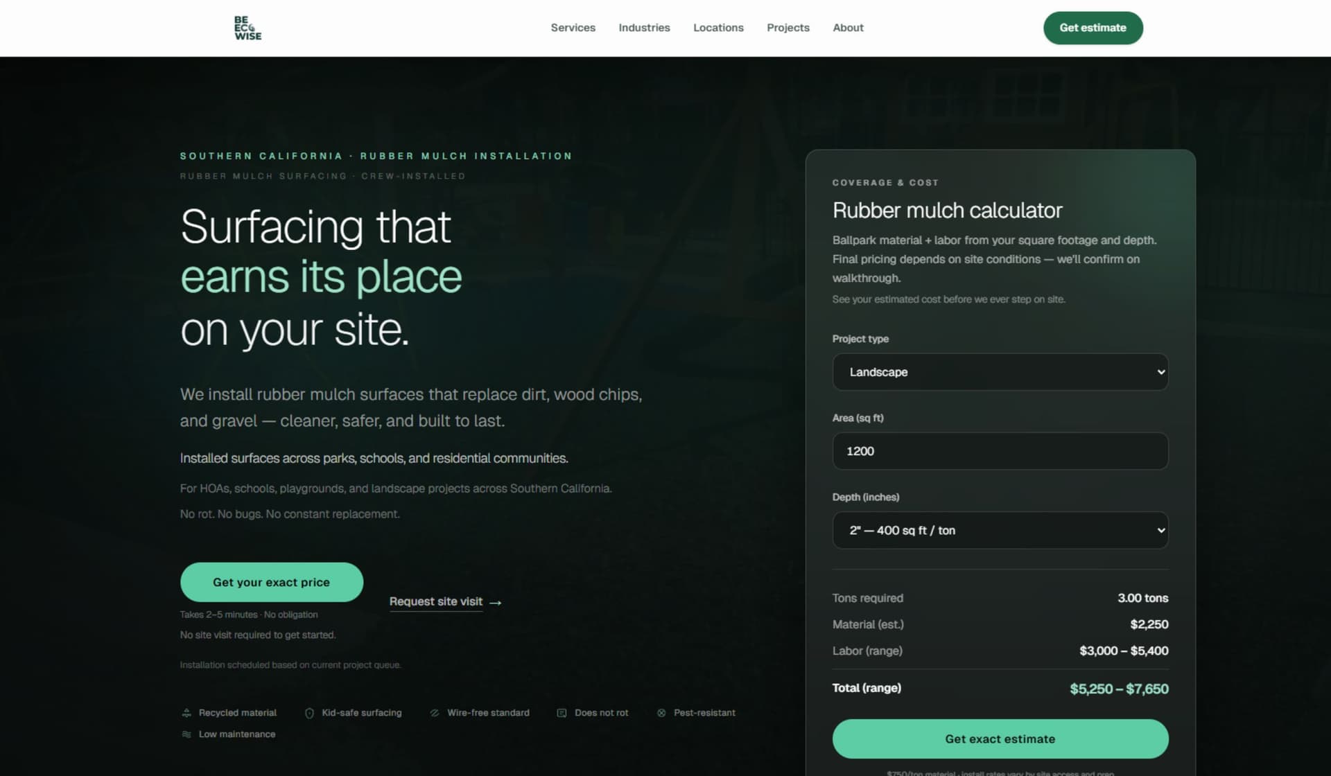 Pricing calculator and customer portal preview